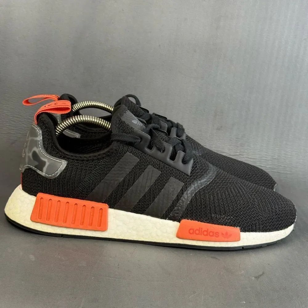 Adidas NMD R1 'Core Black Raw Amber' athletic sneaker shoe mens size 10